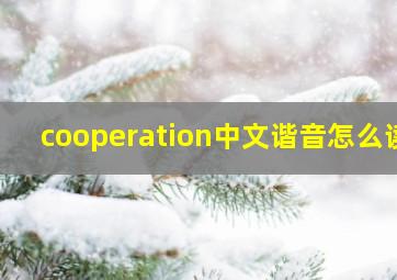 cooperation中文谐音怎么读