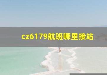 cz6179航班哪里接站