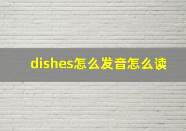 dishes怎么发音怎么读