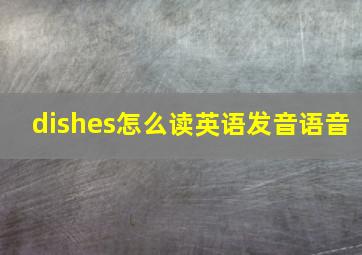 dishes怎么读英语发音语音