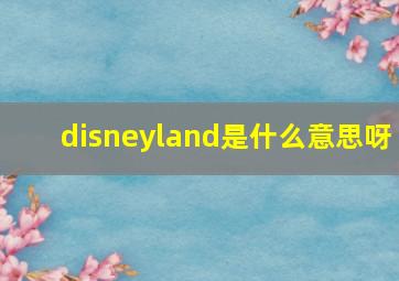 disneyland是什么意思呀