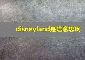 disneyland是啥意思啊