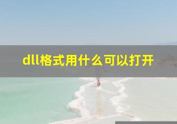 dll格式用什么可以打开