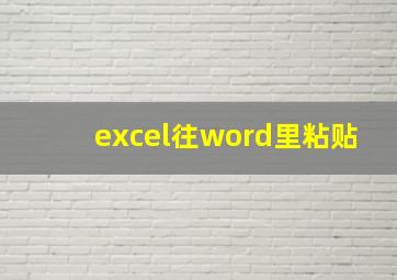 excel往word里粘贴