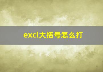 excl大括号怎么打