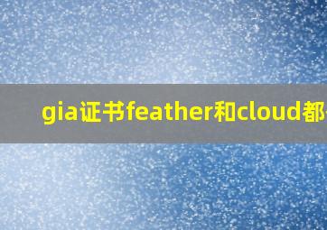 gia证书feather和cloud都有