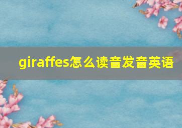 giraffes怎么读音发音英语