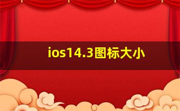 ios14.3图标大小