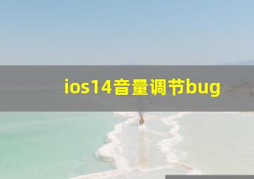 ios14音量调节bug