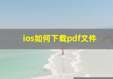 ios如何下载pdf文件