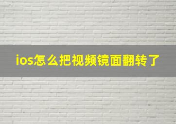 ios怎么把视频镜面翻转了