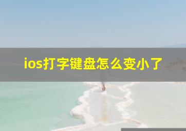 ios打字键盘怎么变小了