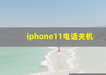 iphone11电话关机