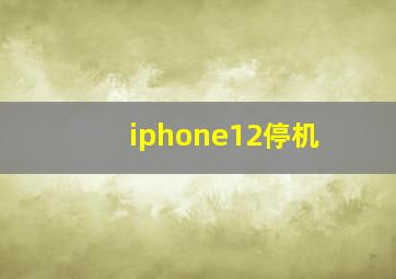 iphone12停机