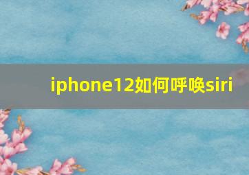 iphone12如何呼唤siri