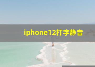 iphone12打字静音