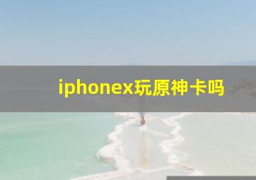 iphonex玩原神卡吗