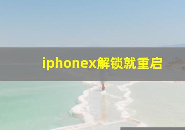 iphonex解锁就重启