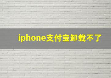 iphone支付宝卸载不了