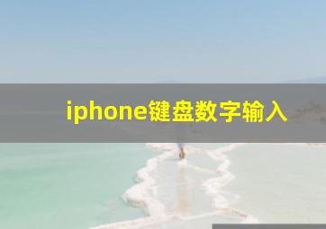 iphone键盘数字输入