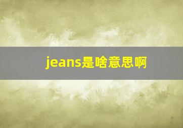 jeans是啥意思啊