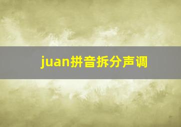 juan拼音拆分声调