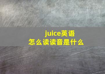 juice英语怎么读读音是什么