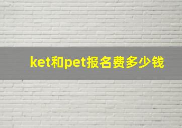 ket和pet报名费多少钱