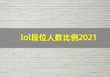 lol段位人数比例2021