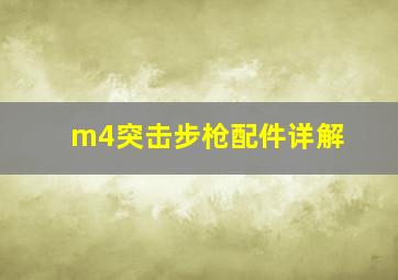 m4突击步枪配件详解