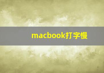 macbook打字慢