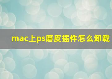 mac上ps磨皮插件怎么卸载