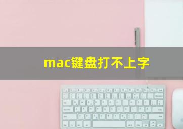 mac键盘打不上字