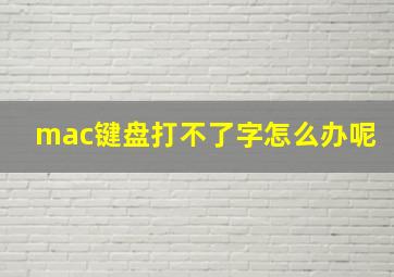 mac键盘打不了字怎么办呢