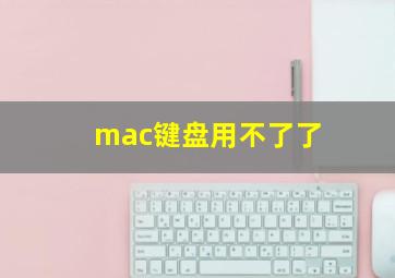 mac键盘用不了了