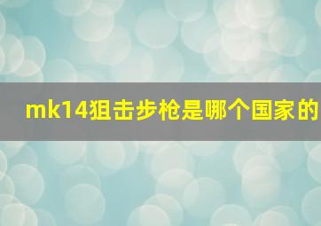 mk14狙击步枪是哪个国家的