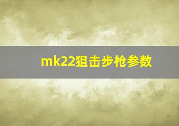 mk22狙击步枪参数