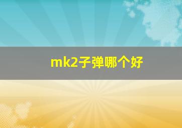 mk2子弹哪个好