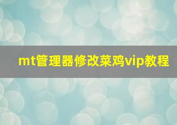 mt管理器修改菜鸡vip教程