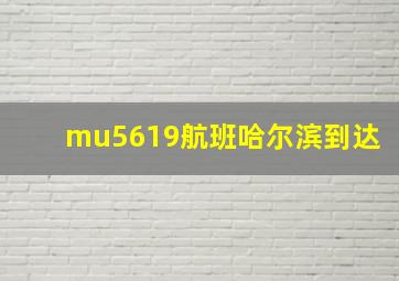 mu5619航班哈尔滨到达