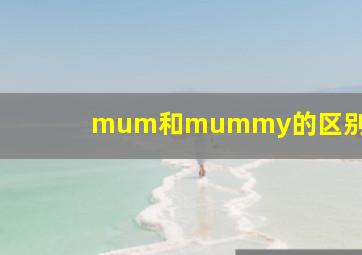 mum和mummy的区别