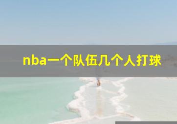 nba一个队伍几个人打球