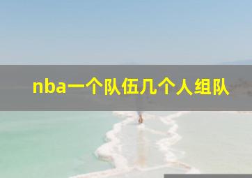 nba一个队伍几个人组队