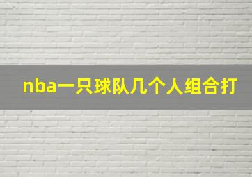 nba一只球队几个人组合打