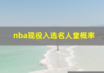 nba现役入选名人堂概率