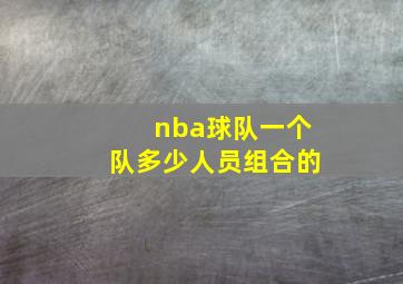 nba球队一个队多少人员组合的