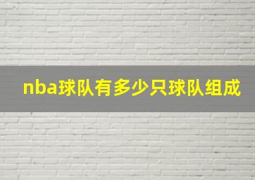 nba球队有多少只球队组成