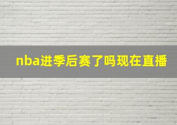 nba进季后赛了吗现在直播