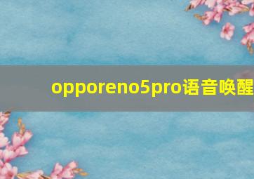 opporeno5pro语音唤醒