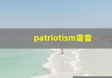 patriotism谐音